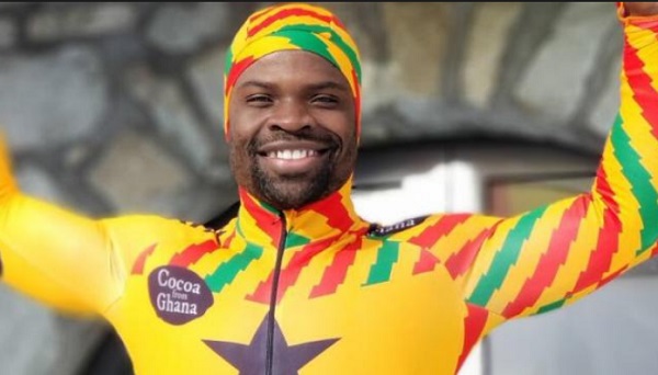 History maker: Frimpong is competing in the Men’s Skeleton