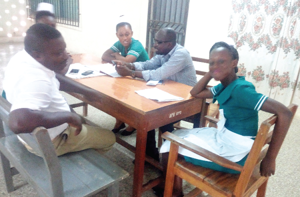 Some of the student nurses holding the fort