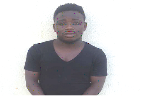 The suspect, Lawrence Boafo, alias Destiny