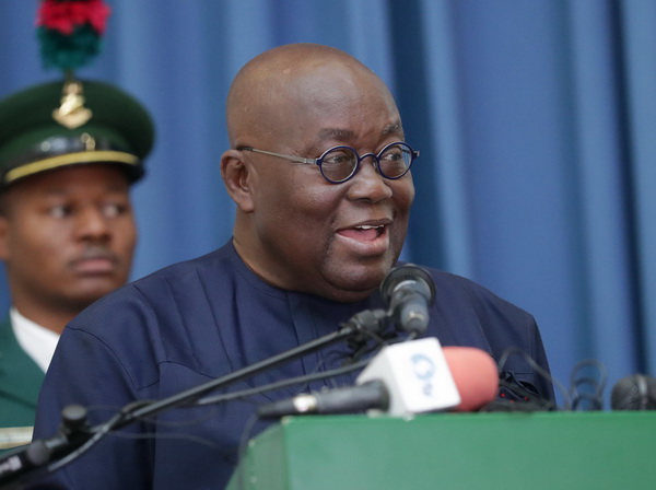 President Akufo-Addo delivering his speech at the Kukah Centre