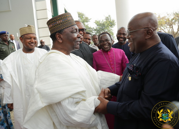 President Akufo-Addo with the former President of the Federal Republic of Nigeria, Gen. Yakubu Gowon
