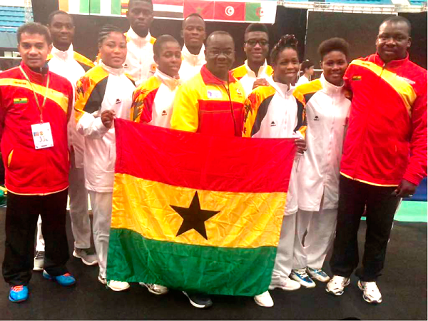 The officials and players after the event