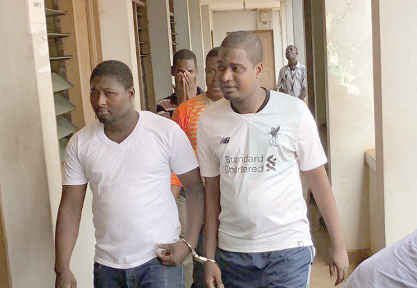  Ismalia Ali Musah and Abdul Karim Yakubu, two of the suspects, entering the court premises