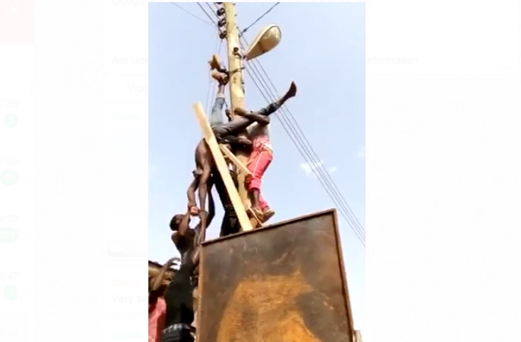 Man electrocuted while tapping power