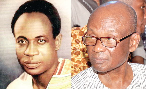 Osagyefo Dr Kwame Nkrumah (left) and Prof. Edmund Delle