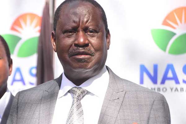 Nasa leader Raila Odinga who has said he wants another election held by August this year.