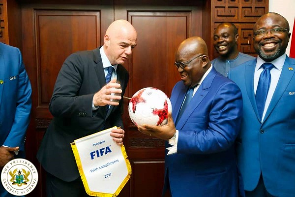 President Akufo-Addo with FIFA President Gianni Infantino
