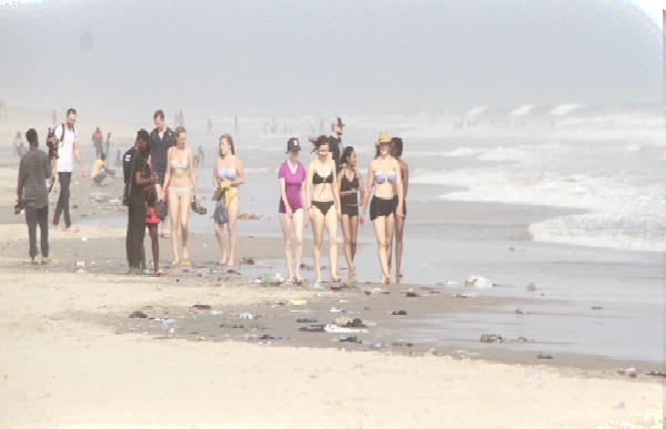 Some foreign patrons of the La Beach.