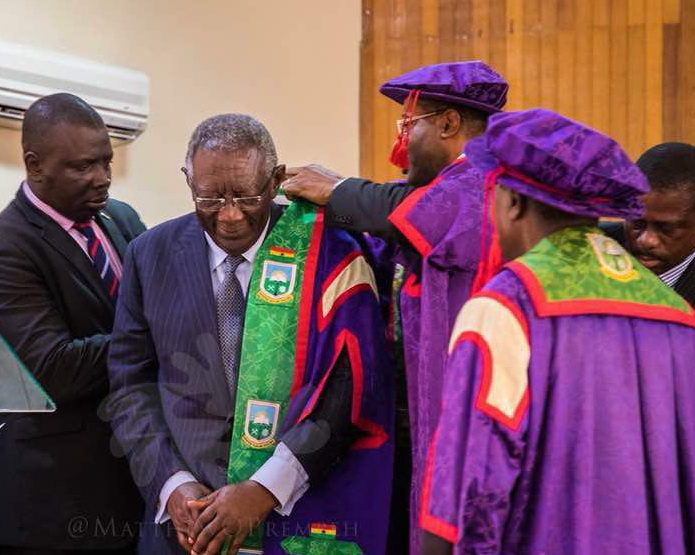  Former President Kufuor being decorated after his investiture