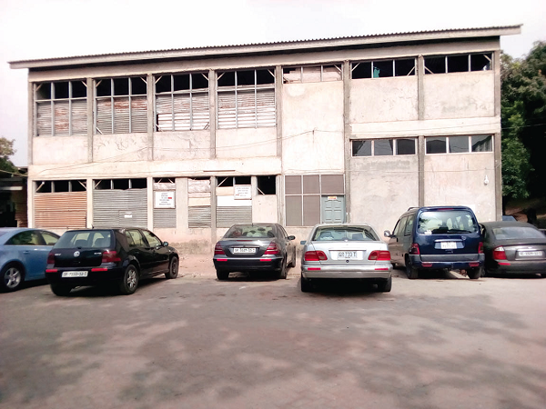 The front view of the uncompleted structure