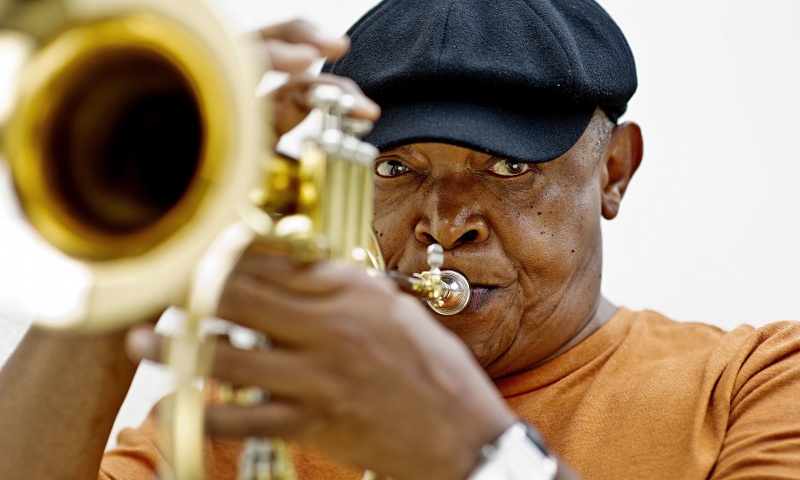 The late Hugh Masekela