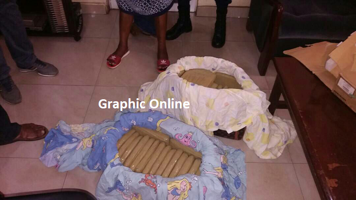 Nursing mother arrested with large parcels of 'wee' 