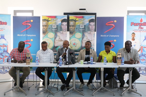 Samuel Anim Addo, the Chief Executive Officer [CEO] of Baby Jet Promotions addressing the press briefing.