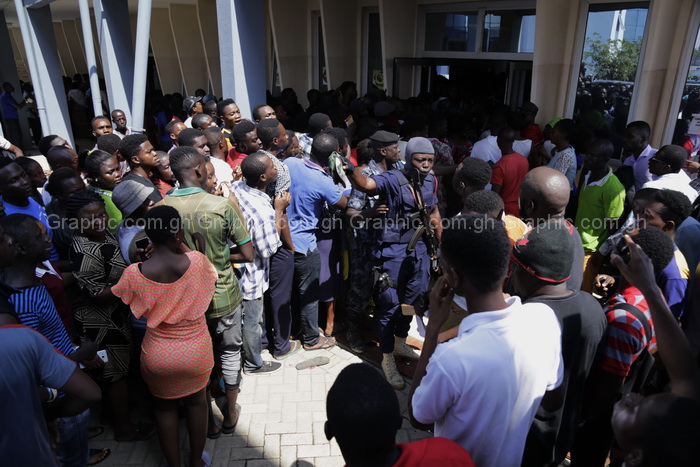 Flashback: Some customers of the ECG who besieged the company's premises due to their inability to purchase credit