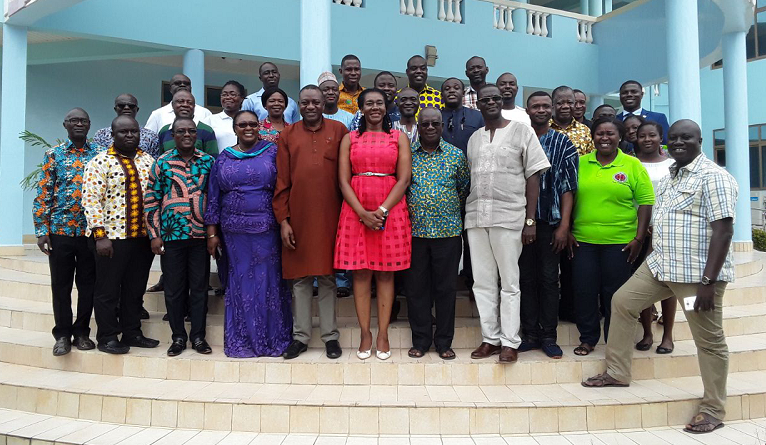 Parliamentary Select Committee on Population in a group photograph with officials from the National Population Council and other stakeholders during an oversight workshop at Koforidua