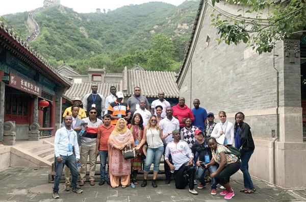  The group visited interesting places including the Great Wall of China