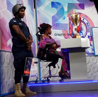 Quiz mistress of the National Science and Maths Quiz, Dr Elsie Effah Kaufmann