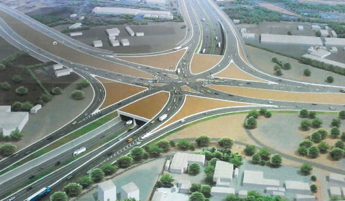 An artist impression of the Tema Motorway interchange