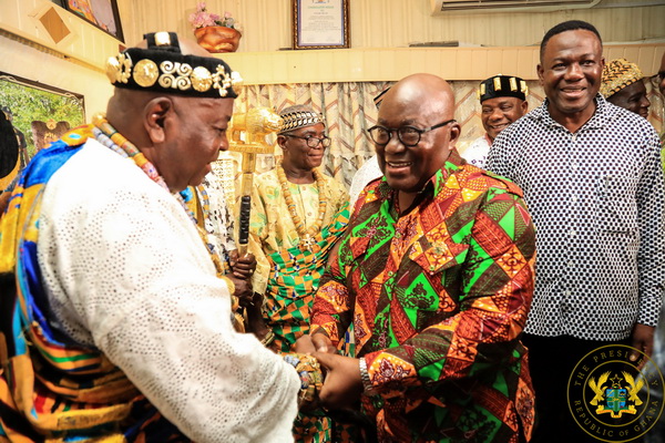 President Akufo-Addo with Torgbui Sri