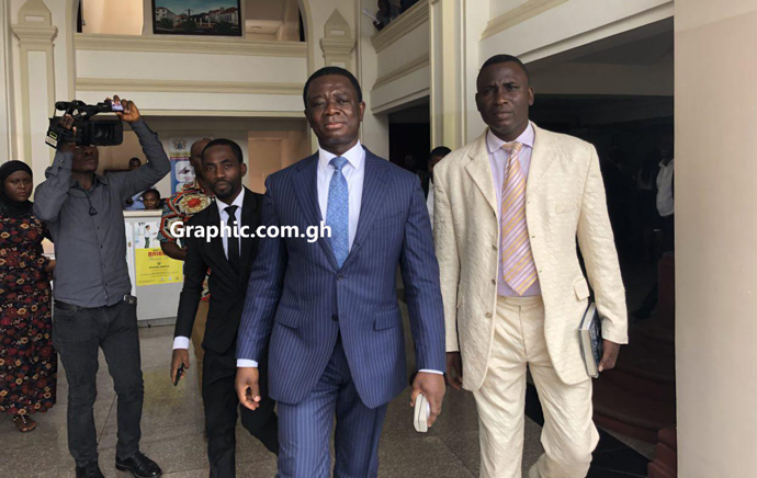 Dr Opuni leaving the court on Tuesday