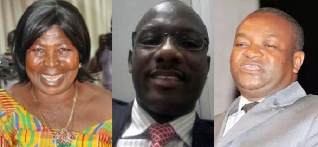Akua Donkor — GFP, Paa Kow Ackon — PPP and Hassan Ayariga — APC