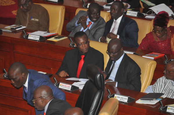 The Minority side in Parliament. 