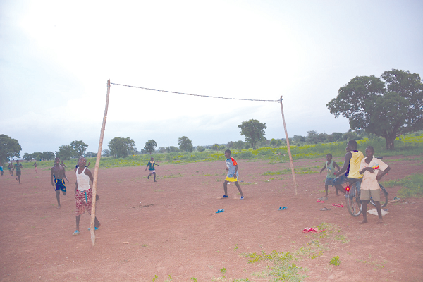  Part of  the land for the  proposed centre turned into a football pitch