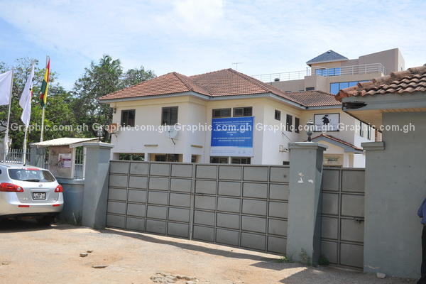 The main gate to the Ghana Football Association is closed to staff and the general public.