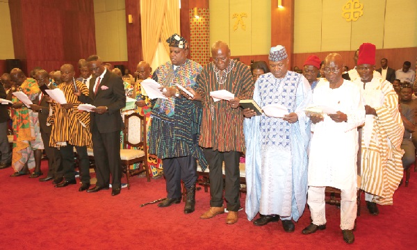 President Akufo-Addo swears in members of four boards