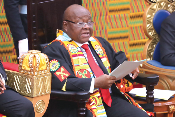 The Speaker of Parliament. Rt. Hon. Prof. Aaron Michael Oquaye