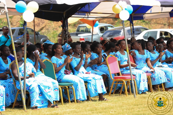 Section of the students at the school