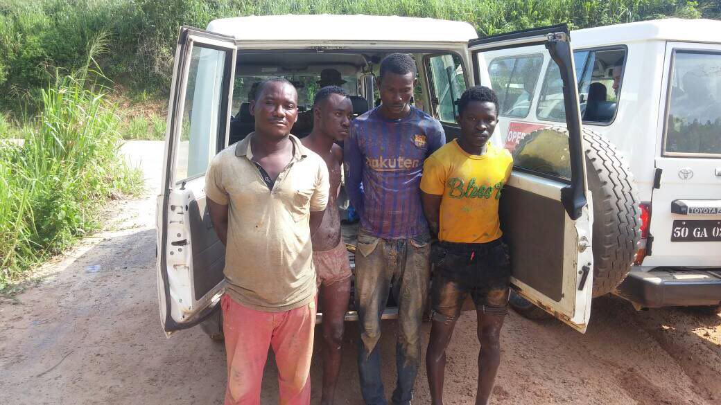 Galamsey: 18 arrested along Ayanfuri-Bibiani road