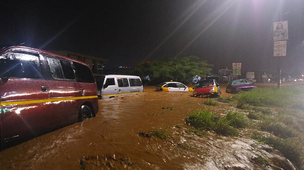 Heavy rains render parts of Greater Accra in floods