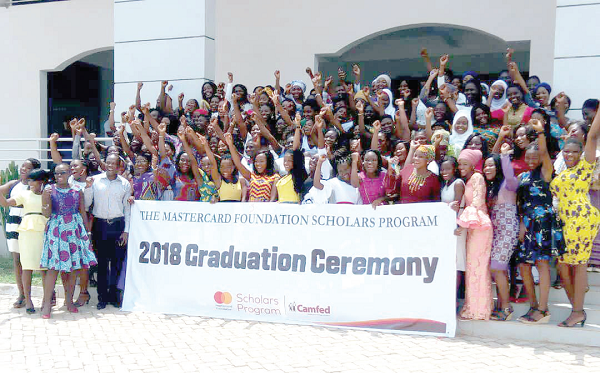 The 2018 graduates of the  Mastercard Programme in a jubilant mood