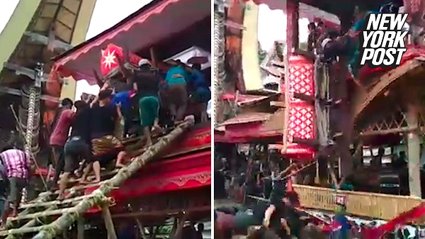 Man crushed to death by mom’s coffin during funeral