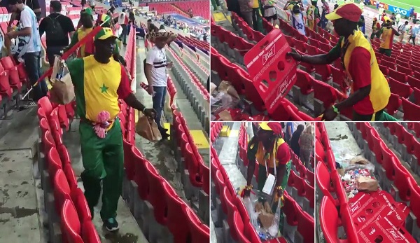 Senegal fans clean-up stadium after Poland victory