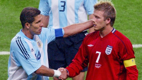 David Beckham scored England's winner against Argentina in 2002