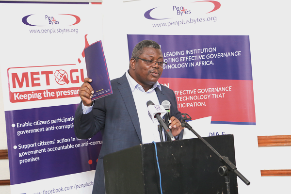  Mr Quayson, Deputy Commissioner, CHRAJ, launching the report in Accra