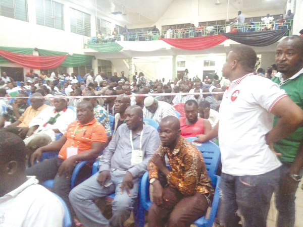 Anxious delegates at the Wa Central Constituency election