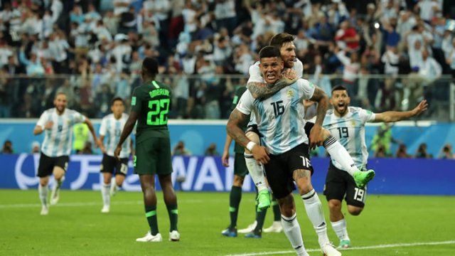 Argentina score late to salvage World Cup hopes; Nigeria out