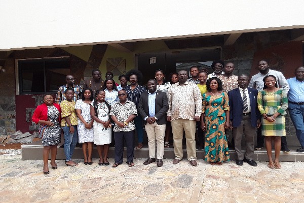 The participants in a group photograph with officials from the UNDP and MESTI after the opening session 