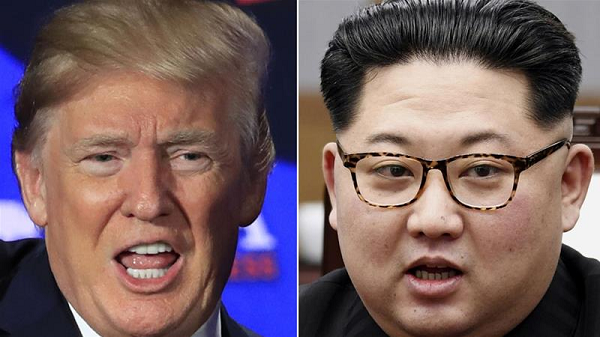 Donald Trump (right) and Kim Jong Un