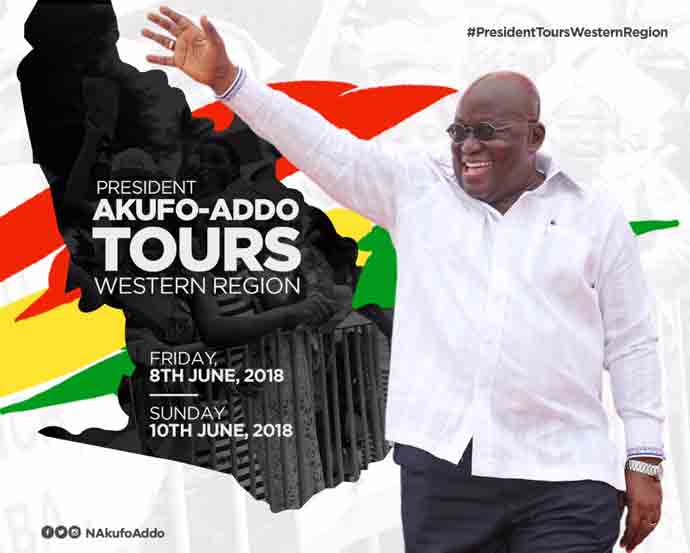 Akufo-Addo on 3-day tour of Western Region