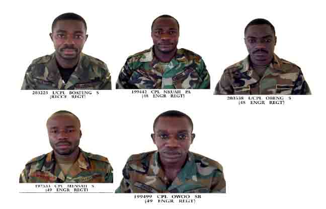 4 soldiers involved in illegal operation at Wassa Akropong dismissed