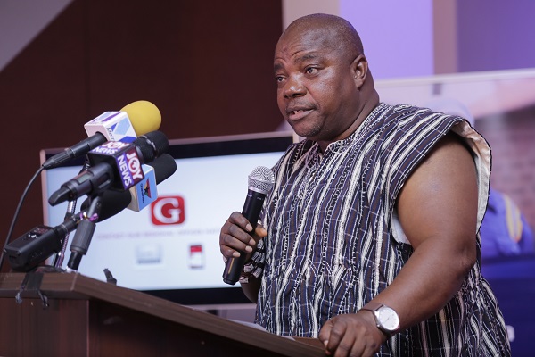Mr Ransford Tetteh, Acting Managing Director of Graphic Communication Group Limited (GCGL) addressing the gathering at the stakeholders forum on sanitation forum held in Accra.  Picture: EMMANUEL ASAMOAH ADDAI & BENEDICT OBUOBI