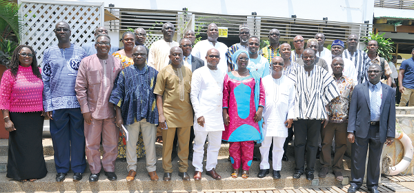 Hajia Alima Mahama with the ministers and coordinating directors and some invited guests. Pictures:EMMANUEL QUAYE