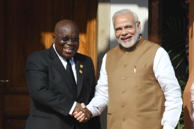 President Akufo-Addo with Prime Minister Narendra Modi