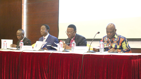 From right: Professor Newman Kusi, Rev Emmanuel Asante, Dr Kwabena Duffuor and Dr John Kwakye at the event