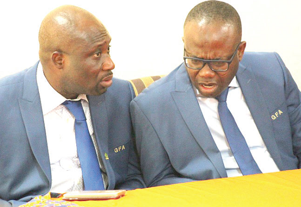 Mr George Afriyie (left) aims to step into Kwesi Nyantakyi’s shoes in 2019
