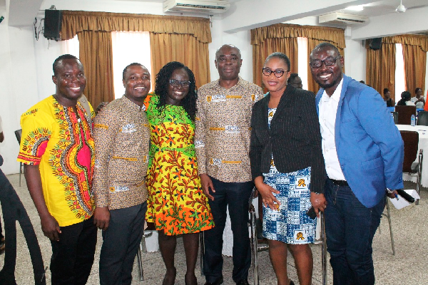 Some invited guests and alumni with Prof. Abednego Okoe Amartey (3rd right), the Vice Chancellor, after the breakfast meeting 